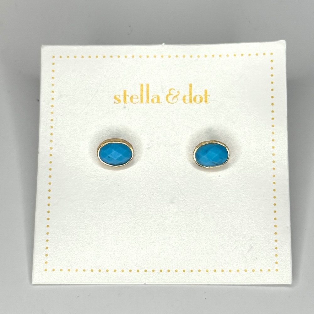 Stella & Dot Stud Natural Stone Earrings